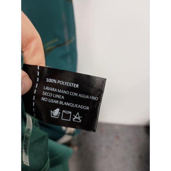 Baltic Born Maxi Dress Size Small Teal Floral BOHO Cottage Long Sleeve V-Neck - Picture 6 of 9